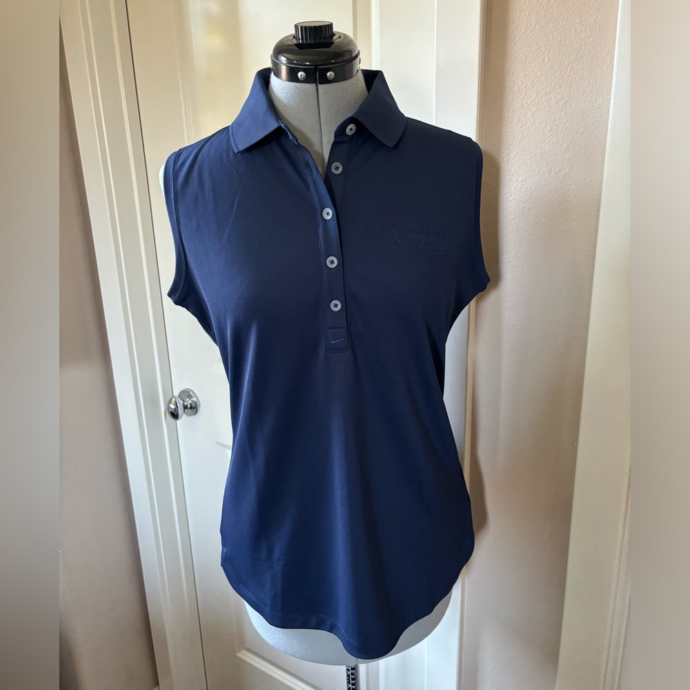 Nike Golf Sleeveless Polo Shirt, Women’s, Navy, Size M, NWT